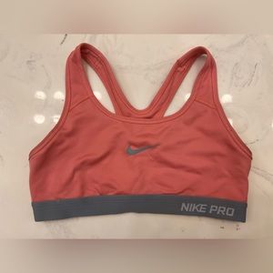 Nike Coral Pink Sports Bra - Small